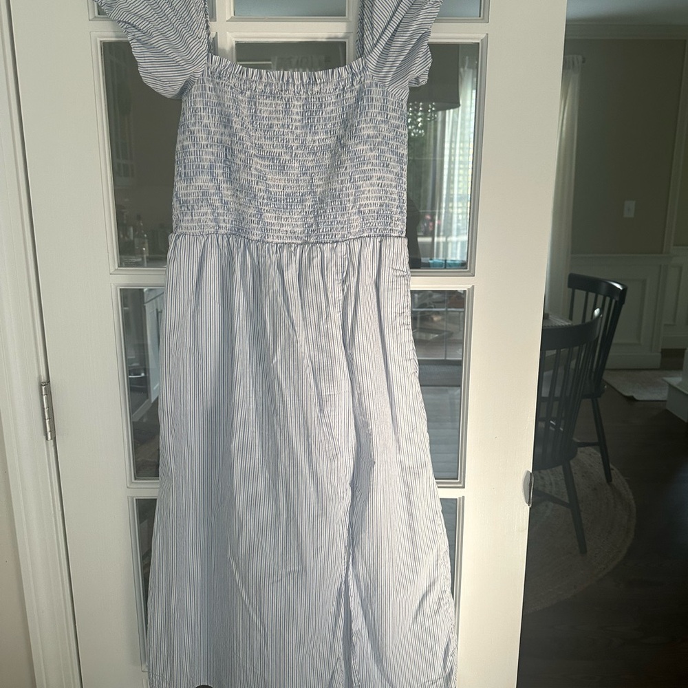 J. Crew Light Blue Striped Kids Dress